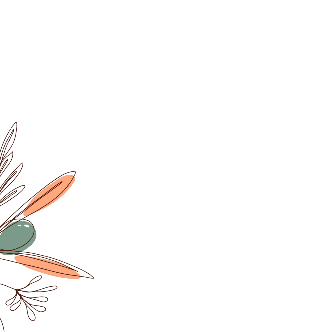 Decorative olive left